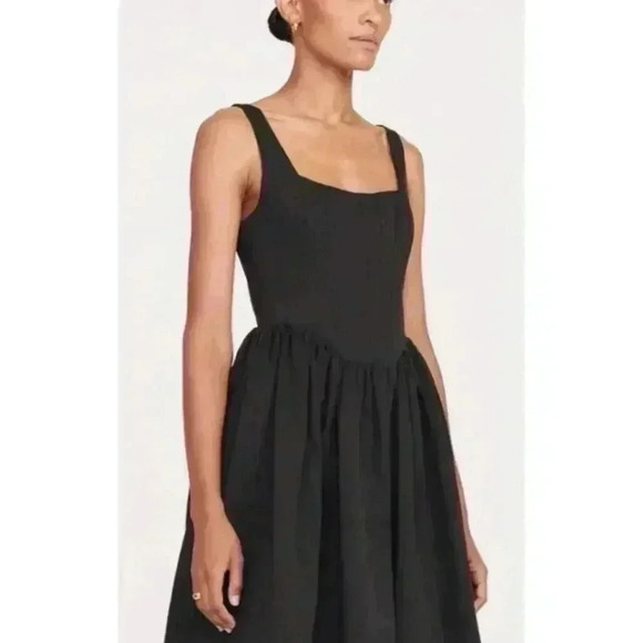 New STAUD Landscape Black Maxi Dress Sz 8